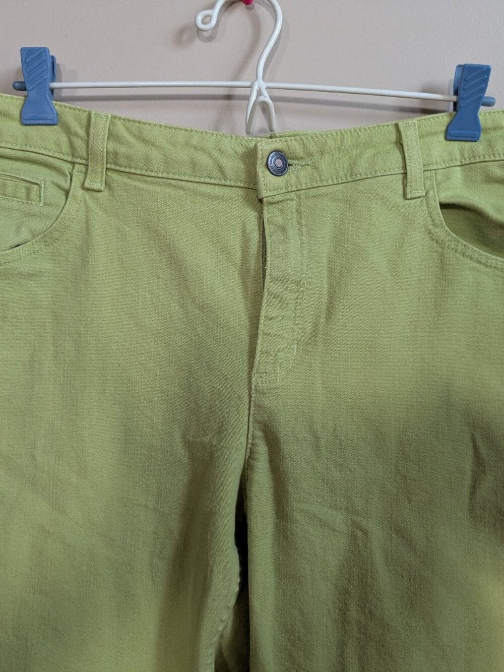 liz clairborne womens lime green jeans bootcut fit stretch size 14R #534